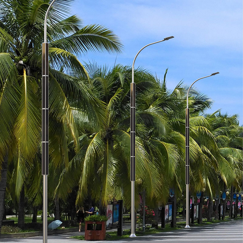 عمود إضاءة شمسي مقاوم للتآكل من الألومنيوم UDINE
